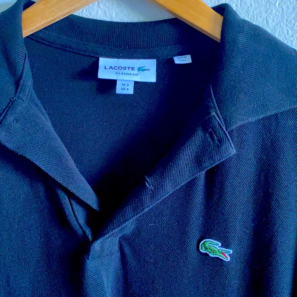 Black Lacoste polo